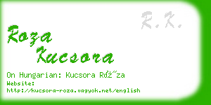 roza kucsora business card